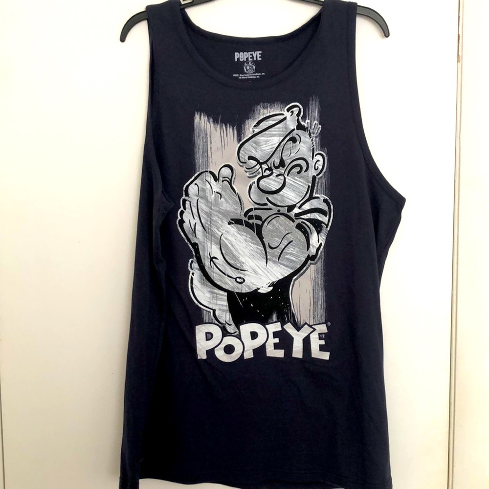 Popeye dark gray L tank top